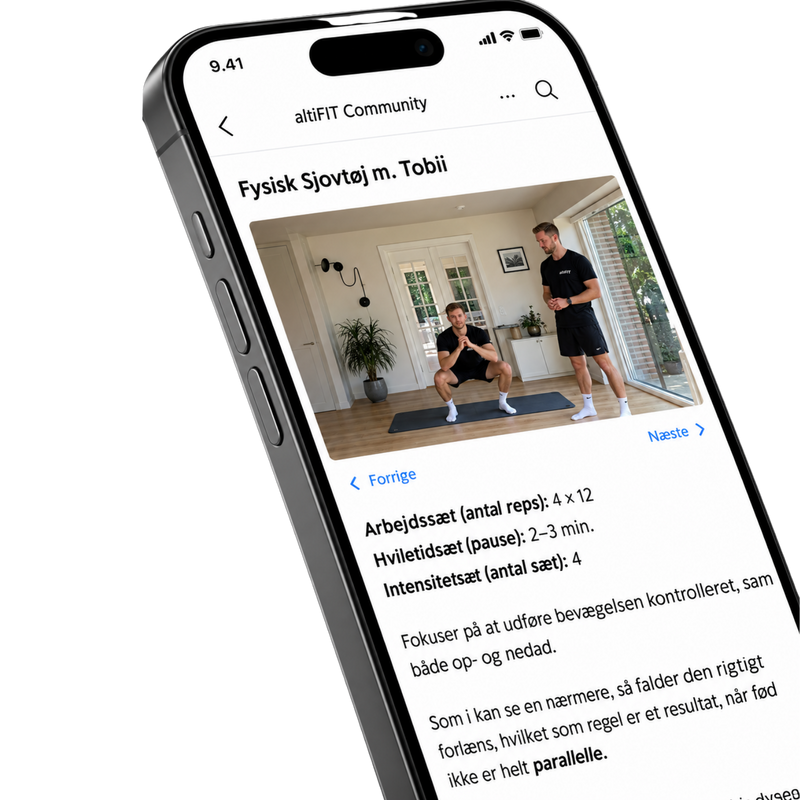 JAAFIT appen vist på en telefon