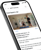 JAAFIT appen vist på en telefon
