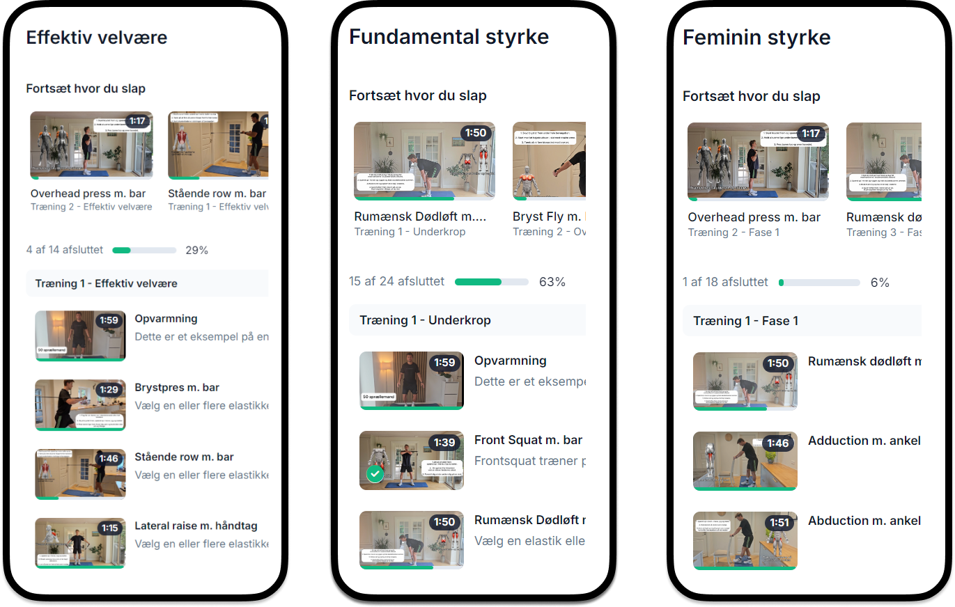 JAAFIT APP - Træningsprogrammer